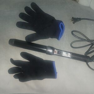 Black ISO Curling Wand with Gloves